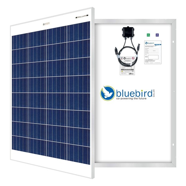 100 Watt 12 Volt Polycrystalline Solar Panels Bluebird 