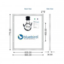 100 Watt 12 Volt Mono crystalline PERC Solar Panels Bluebird