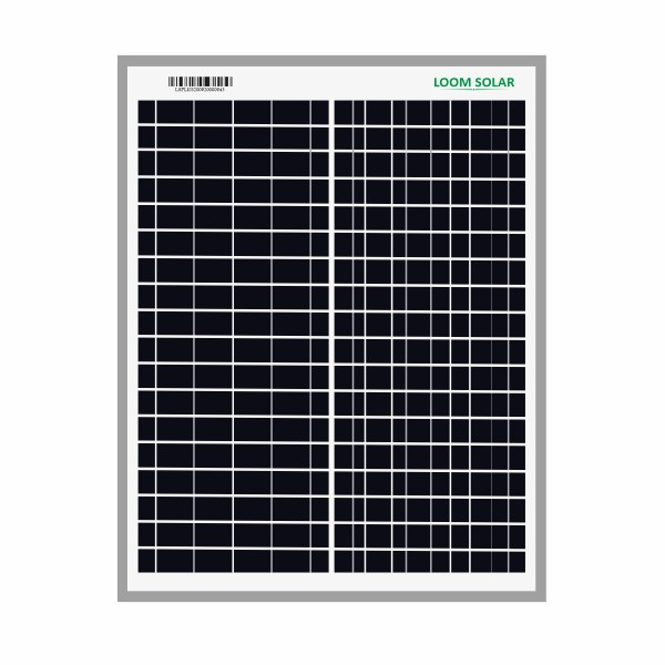 Loom Solar Panel 20 watt - 12 volt for Small Battery Charging 