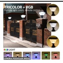 Solar Pillar, Ground, Lawn light Set with Remote