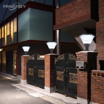 Solar RGB Gate pillar light with Remote