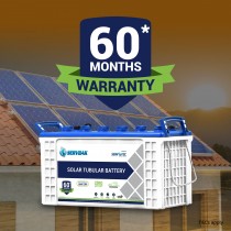 SERVBAK Solar Tubular Solar Battery for Home, Office & Shop with 60 Months Warranty (White Container & Blue Cover) (75 AH Battery)