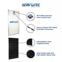 Servotech Solar Panel 400W Mono Panel Cells- 72 Solar Panel Maintenance Free | High Technological Solar Panel (1 Unit) ( 28 Years Life)