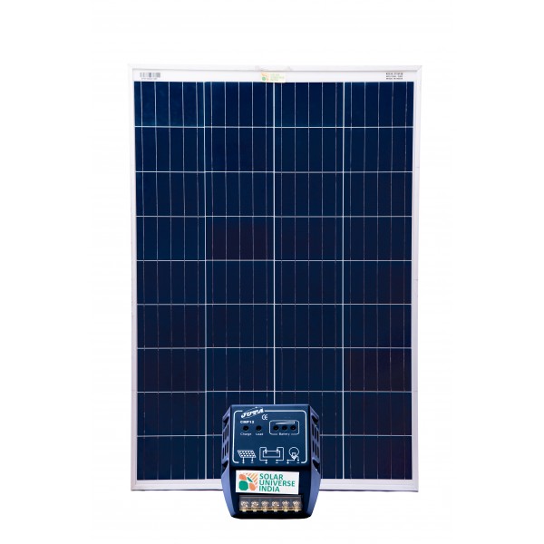 100W Solar Panel & 12V-10amps Smart Charge Controller Set