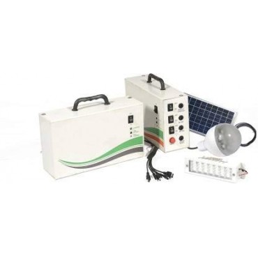 6W Solar Home Lighting System With LED Bulbs and Mobile Charging