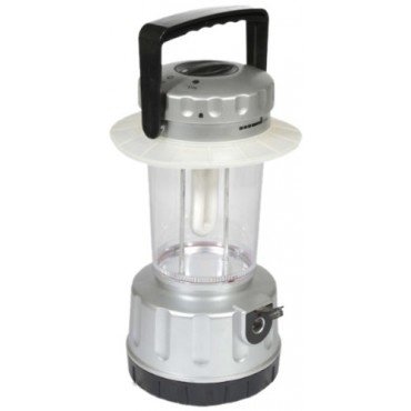 Solar CFL Lantern With Three Way Charging (Grey, Plastic)