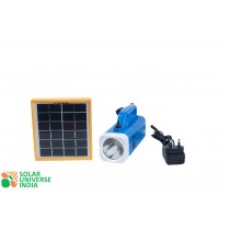 Solar LED Torch With Robust Holder, 24Wh Inbuilt Battery, 3W Solar Panel Solar Universe India