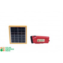 Solar Universe India Solar LED Torch With Inbuilt Lithium Battery, 2W Solar Panel