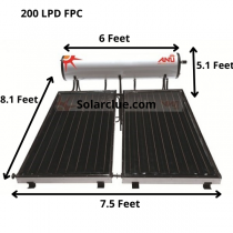 200 LPD FPC Pressurized Anu Solar Water Heater