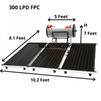 300 LPD FPC Non-Pressure Anu Solar Water Heater