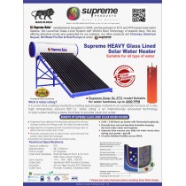220LPD ETC GLC Non Pressure  Supreme Solar water heater with 15 Years Warranty