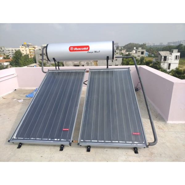 200 LPD Racold FPC Omega Max 8 Solar Water Heater : 5 years warranty