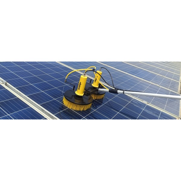 MOTORIZED DUAL HEAD WET CLEANING MACHINE WITH BATTERY  WITH 3 METER POLE