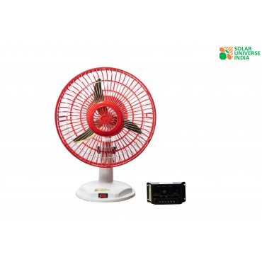Table Fan for Home Lighting & DC Solar System - 12 Inch