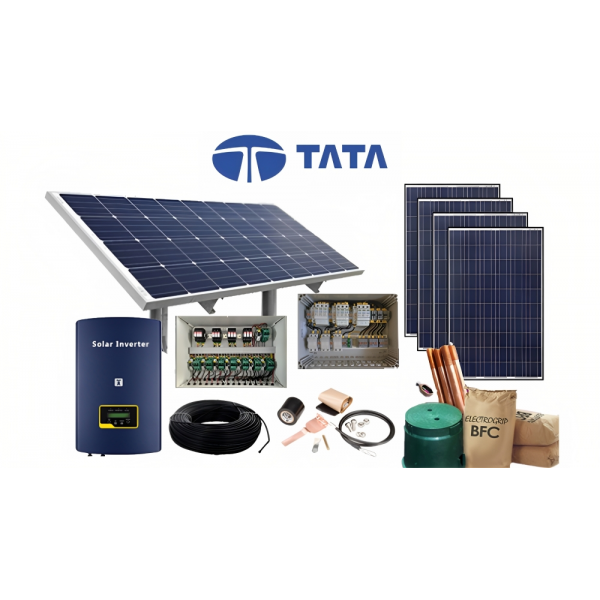 With Subsidy 7.8 kwatt, 3 Phase on-Grid TATA Solar Power System