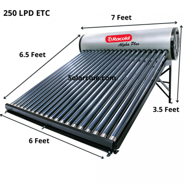 250 LPD Racold ETC Alpha Plus Solar Water Heater