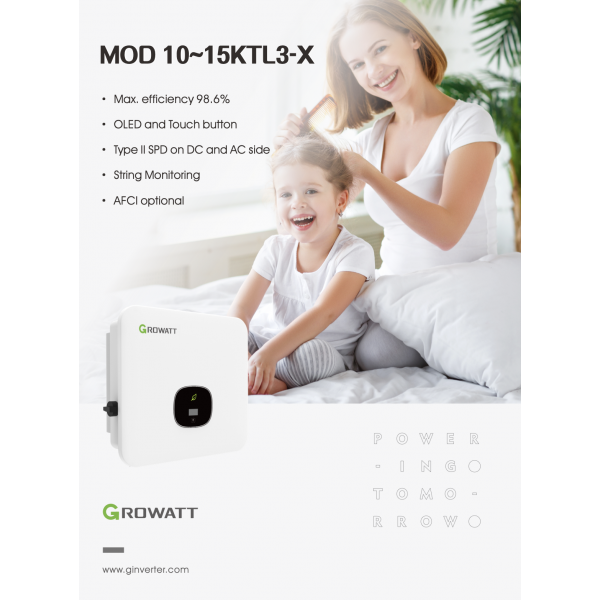 Growatt 10Kwatt, 3Phase  MOD 10KTL3-X On-Grid Solar Power Inverter